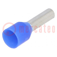 Tip: bootlace ferrule; insulated; copper; 2.5mm2; 8mm; tinned; blue