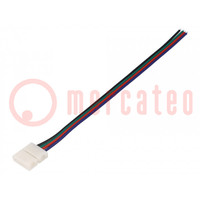 Morsetto; Connettore: per strisce LED; PIN: 4; Versione: con cavo