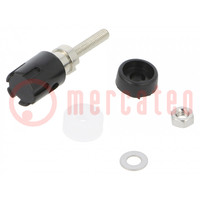 Conector: banana 4mm; tomacorriente; 15A; 48VDC; negro; niquelado