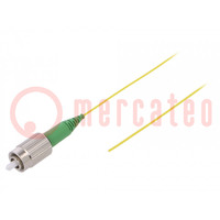 Optic fiber pigtail; FC/APC; 1m; Optical fiber: 900um; yellow
