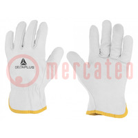 Protective gloves; Size: 7; natural leather; FBN49