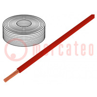 Cable; H07Z-K; cuerda; Cu; 10mm2; FRNC; rojo; 450V,750V; CPR: Eca