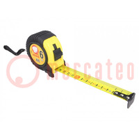 Measuring tape; L: 6m; Width: 25mm; Enclos.mat: ABS,rubber; measure