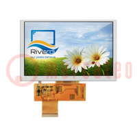 Display: TFT; 5"; 800x480; Illumin: LED; Dim: 120.7x75.8x2.9mm