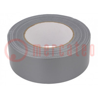 Tape: duct; W: 48mm; L: 50m; Thk: 0.17mm; silver; synthetic rubber