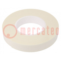 Tape: fixing; W: 25mm; L: 11m; Thk: 1mm; two-sided adhesive; white