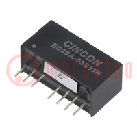 Converter: DC/DC; 3W; Uin: 4.5÷9V; Uout: 3.3VDC; Iout: 0÷700mA; SIP8
