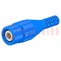 Connector: BNC; socket; blue; Connection: crimped; Type: insulated