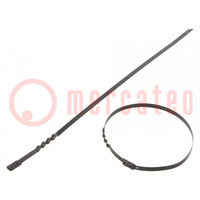 Cable tie; L: 1000mm; W: 7.9mm; stainless steel AISI 304; 1112N