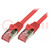 Patch cord; S/FTP; 6; filo cordato; Cu; LSZH; rosso; 2m; 27AWG