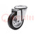 Transport wheel; Ø: 80mm; W: 25mm; H: 107mm; torsional; 61kg; rubber