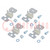 Wall mounting element; steel; for enclosures; 4pcs.