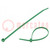 Cable tie; L: 150mm; W: 3.5mm; polyamide; 135N; green; Ømax: 35mm