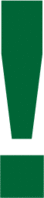 Sonderzeichen - !, Grün, 25 mm, Folie, Für außen und innen, Block Modern
