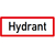 Modellbeispiel: Hinweisschild Hydrant, aus Aluminium, DIN 4066 (Art. hwsb040072121)