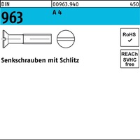 Senkschraube DIN 963 Schlitz M2x 8 A 4 1
