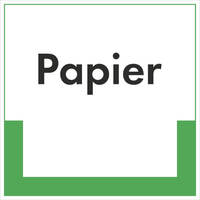 Papier Abfallkennzeichnung - Textschild, PE-od. PP-Folie, 10x10 cm