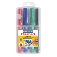 Centropen, zestaw markerów flipchart 8560, color, 4szt, 1-4,6mm, nie przebija papieru