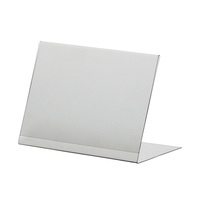 Stojak na stół / Stojak na karty menu / Stojak L z twardej folii | 0,5 mm transparentny A7 format poziomy 54 mm
