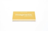 Karteczki elektrostatyczne Magnetic, 100x70mm, 100 sztuk, żółty pastelowy