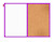 Tablica DUO MEMOBE korkowo-sucho�cieralna magnetyczna bia�a, rama drewniana lakierowana r�owa, 60x40 cm