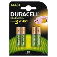 DURACELL PACK BLISTER DE 4 PILES RECHARGEABLES AAA 1,2V - 750MAH (R03) 1501084001