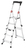 Hailo 8795-001 Escalera de tijera telescópica TL100 TopLine (3-4-5 peldaños)
