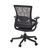 * Bürostuhl SKATE BASE Sitz Leder/Rücken Design Netz schwarz / Rahmen schwarz hjh OFFICE