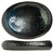 Schale Black yoru oval; 690ml, 32x24x6 cm (LxBxH); schwarz/blau