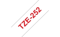 TZe-Schriftbandkassetten TZe-252, rot auf weiß Bild1