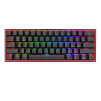 REDRAGON FIZZ PRO K616-RGB B clavier Jouer USB + RF Wireless + Bluetooth QWERTY Anglais Noir, Rouge