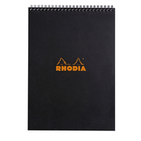 Rhodia 185009C schrijfblok & schrift A4 80 vel Zwart