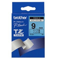 Brother Gloss Laminated Tape - 9mm, Black/Blue ruban d'étiquette TZ