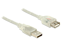 DeLOCK 0.5m, 2xUSB2.0-A cable USB 0,5 m USB 2.0 USB A Transparente