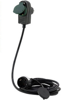 REV 0017251514 power extension 25 m 2 AC outlet(s) Outdoor Black, Green