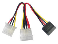 Lindy SATA/5.25" Power Adapter Splitter Cable, 0.15m Többszínű 0,15 M