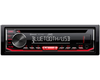 JVC KD-T702BT Autoradio CD/USB 1DIN, Bluetooth intégrée, Entrée USB & AUX en façade