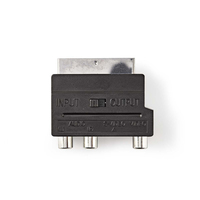 Nedis CVGP31902BK câble vidéo et adaptateur SCART (21-pin) 3 x RCA + S-Video Noir