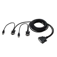 Belkin OmniView™ ENTERPRISE Series Dual-Port USB KVM Cable, 3.6m cable para video, teclado y ratón (kvm) Negro 3,6 m