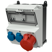 MENNEKES 920013 Steckdose Typ F Blau, Rot, Weiß