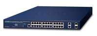 PLANET IPv6/IPv4, 4-Port Managed Gigabit Ethernet (10/100/1000) Power over Ethernet (PoE) 1U Blue