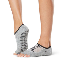ToeSox Half Toe Luna Grip Weiblich Footie-Socken Grau 1 Paar(e)