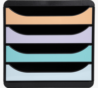 Exacompta 3104296D file storage box Plastic Beige, Black, Green, Grey, Pink