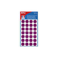 APLI 111846 selbstklebendes Etikett Rund Dauerhaft Violett