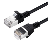Microconnect V-FTP6A005S-SLIM kabel sieciowy Czarny 0,5 m Cat6a U/FTP (STP)