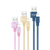 Nanocable 3 Cables Lightning a USB 2.0, Lightning/M-USB A/M, Rosa, Dorado y Azul Pacífico, 1 m