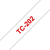 Brother TC-202 cinta para impresora de etiquetas Rojo sobre blanco