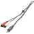 SpeaKa Professional SP-1300360 audio kabel 2 m 2 x RCA 3.5mm Zwart