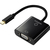 Renkforce RF-4679564 adaptador de cable de vídeo 0,1 m USB Tipo C VGA (D-Sub) Negro