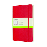 Notes MOLESKINE Classic L (13x21 cm), gładki, miękka oprawa, scarlet red, 400 stron, czerwony